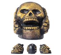 Silbato de esqueleto, novedoso fabricante de sonido de calavera de terror, 2.36 x 2.91 x 2.28 pulgadas, juguete de broma de calavera de muerte gritando, recuerdo aterrador para meditación, recuerdos