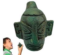 Silbato de grito retro - Accesorios de Halloween, Broma silbato | Creativo Extraño Sonido Descompresión Juguetes Artefacto Azteca Silbato de la Muerte Azteca Al Aire Libre 2.99x2.36x3.62 Pulgadas