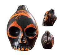 Silbato de Halloween con inspiración azteca: produce fuertes gritos similares a los humanos, ideal for supervivencia al aire libre y decoración de Halloween(Orange)