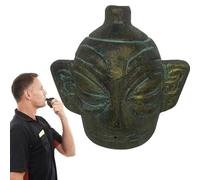 Silbato de Halloween,Silbato de muerte azteca - Muerte Grito Azteca Misterio Silbato más fuerte - Silbato de guerra azteca retro con calavera, silbato de supervivencia al aire libre para mujeres y