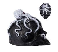 Silbato de la Muerte - 7,2×9,3×7,4 cm gritos sonoros, Silbato de Calavera con el Sonido más Fuerte | silbatos de Barro Hecho a Mano con diseño de Calavera de Pulpo, Cuerno de la Muerte Azteca