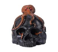 Silbato de la Muerte - 7,2×9,3×7,4 cm gritos sonoros, Silbato de Calavera con el Sonido más Fuerte | silbatos de Barro Hecho a Mano con diseño de Calavera de Pulpo, Cuerno de la Muerte Azteca