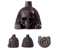 Silbato de la muerte azteca for gritos humanos fuertes | Efecto de sonido de terror de calavera 3D, decoración de Halloween, regalo cultural(B)