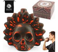 Silbato de La Muerte Azteca, Gritando Real Más de 125 Decibelios Fuertes, Aztec Death Whistle, Silbato de Guerra Azteca Gritando, Silbato Azteca de la Muerte Regalos para Coleccionistas (B)