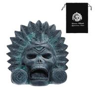 Silbato de la Muerte Azteca que Grita, 125 dB Diseño de Bronce Silbato Demoníaco Gritos Humanos Auténticos Silbato de Guerra Azteca con Bolsa con Cordón para Coleccionar Halloween Regalo