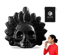Silbato de La Muerte Azteca, Silbato Azteca de La Muerte Auténtico Con Diseño de Calavera, Aztec Death Whistle con Gritos Humanos Reales, Death Whistle Ideal Para Halloween y Día de Muertos