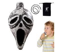 Silbato De La Muerte Azteca | Totenschädel Pipe With Human Scream Sound | Instrumento Y Decoración De Halloween Fuertes | Pipada De Gritos Para Coleccionistas, Fiesta De Terror, Cosplay Y Decoración D