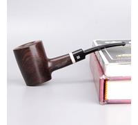 Silbato de madera de ébano para hombre, 9 mm, con filtro de carbón activo, pipa de tabaco premium con boquilla, ideal para fumar y como regalo (B)