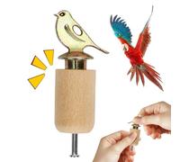 Silbato de madera para pájaros, generador de ruido retorcido a mano, juguete portátil de 5x2 pulgadas con construcción, accesorio de sonido de pájaro, dispositivo de silbato con diseño clásico, genera