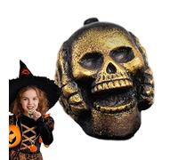 Silbato de meditación de la muerte, emisora de sonidos escalofriantes con cráneo para fiestas de miedo, bromas de Halloween y eventos al aire libre para adultos