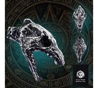 Silbato de muerte azteca gritando a alto decibelio, forma de calavera de dinosaurio, auténtico sonido humano grito muerte silbato (calavera de dinosaurio)