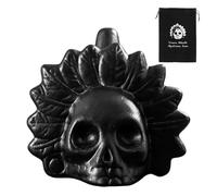 Silbato de muerte azteca, gritando silbato de muerte azteca a 125 decibelios, silbato de muerte azteca, gritando silbato de muerte azteca con cordón, diseño retro cráneo