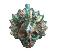 Silbato de Muerte Azteca, Silbato de Grito Muy Fuerte, Ocarina de Doble Cámara, Decoración de Halloween(F)