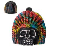 Silbato de muerte azteca, silbato de muerte Cráneo de cerámica Wacky