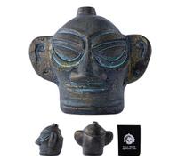 Silbato de muerte azteca, silbato de muerte, silbato de sonido de terror, silbato de muerte antiguo, sonido extraño, centro de mesa coleccionable único, accesorios de broma retro para Halloween