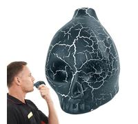 Silbato de muerte de calavera negra, silbato de muerte azteca gritando, silbato de guerra con sonido humano auténtico más fuerte, silbato de terror de grito, silbato azteca de calavera para accesorios