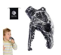 Silbato de muerte de diseño espeluznante, silbato coleccionable azteca, silbato de sonido extraño resistente, silbato decorativo de broma de 10,5 cm para Halloween, eventos, al aire libre, interior,