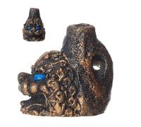 Silbato de muerte, diseño de calavera de demonio, auténticos gritos humanos con sonido humano, auténtico silbato de guerra azteca con bolsa de cordón para coleccionar el Día de los Muertos