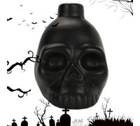 Silbato de muerte que grita: artefacto sonoro de calavera negra, generador de ruido de inspiración azteca, cuerno que estilo ritual, pieza coleccionable de mano | para fiestas de Halloween Event