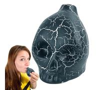 Silbato de muerte, silbato gritante,Silbato de terror - Silbato de muerte espeluznante y potente, cráneo azteca, silbato de guerra para Halloween, accesorios de broma