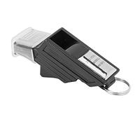 Silbato de ¨¢rbitro, Silbato Sin N¨²cleo de Alta Frecuencia para Competici¨®n con Cord¨®n de Nailon Ajustable(Plata Negra)