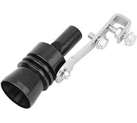 Silbato de refuerzo de sonido de escape XL - Silbato turbo para coche y moto | Falso sonido de turbo V8 | Generador de sonido para tubo de escape Tuning | Fácil de instalar (Negro, L)