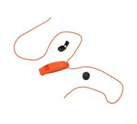 Silbato de seguridad de buceo Dispositivo de señal de sonido de alta potencia de doble frecuencia con cordón para bajo el agua Sos negro (naranja)