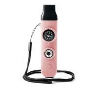 Silbato de seguridad de supervivencia de emergencia, silbato para niños con cordón, brújula, termómetro, ideal para kayak, canotaje, senderismo, camping, escalada, Plástico