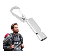 Silbato de seguridad para exteriores, silbato fuerte de 120 dB, diseño de doble tubo, supervivencia de senderismo de alta resistencia con hebilla en D para camping, kayak, mochileros y kits