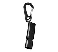 Silbato de seguridad - Silbato de seguridad de doble tubo, silbato de alta resistencia con hebilla en D, silbato de seguridad al aire libre para camping, , silbato de metal para escuela, gimnasio