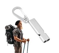 Silbato de supervivencia al aire libre | Silbato de seguridad de doble tubo de 120 dB | FIJO DE EMERGENCIA con enganche de cordón | Equipo de rescate ideal para senderismo, camping, remo