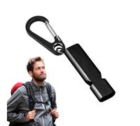 Silbato de supervivencia al aire libre | Silbato de supervivencia de doble tubo de metal | Silbato de alta resistencia con hebilla en D, silbato de seguridad al aire libre para acampar