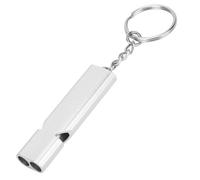Silbato de supervivencia de alta potencia, compatible con situaciones de emergencia, fabricado en aleación de aluminio con tubos dobles, comp