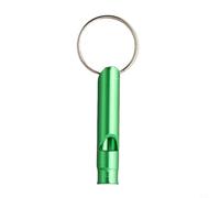 Silbato de supervivencia de aluminio, señal de alto decibelio para campamento/senderismo/deportes al aire libre, silbato de angustia fuerte para entrenamiento de mascotas (verde)