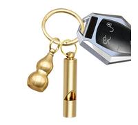 Silbato de supervivencia de latón, silbatos ruidosos para adultos - Silbato de seguridad ruidoso de latón dorado | Suministros de entrenamiento deportivo multifuncional, llavero de coche auspicioso