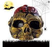 Silbato Del Grito - Calavera De Halloween - Diseño Aterrador de Cerebro Herramienta para Bromas Accesorio Fotográfico Juvenil para Noche y Casas Encantadas de Exteriores
