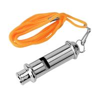 Silbato deportivo: estructura de metal de alto decibelio, mango ergonómico, tamaño compacto y portátil, acabado antioxidante, cordón fácil de sujetar | Herramienta de entrenamiento palestr