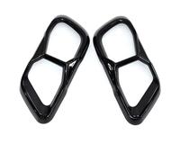 Silbato Escape Coche Para X5 G05 2019-2025 Tubo Escape Silenciador Embellecedor Portón Trasero Punta Boquilla Externa Capó De Escape 1 Par(Black M60i)