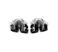 Silbato Escape Coche Punta De Escape Y Silenciador Parachoques Trasero Para Mercedes Para Benz W177 A35 C118 CLA35 X247 GLB35 A45S Reinstalación 2020+(BlackExhaust)