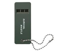 Silbato fuerte de angustia | Silbato de 3 agujeros de alto decibelio para senderismo | Silbato de seguridad multiaudio de altos decibelios para navegación | Silbato de seguridad de doble tubo para