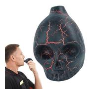 Silbato gritando, silbato azteca - Silbato de terror - Silbato de muerte espeluznante y potente, cráneo azteca, silbato de guerra para Halloween, accesorios de broma