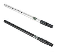 Silbato irlandés de lata con 6 agujeros, instrumento tradicional con respuesta equilibrada de tono alto y bajo (llave C plateada)