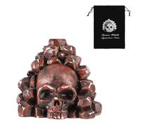 Silbato Muerte Azteca con Bolsa Cordón, Calavera 125 Decibeles Silbato Guerra Azteca Mexicano Más Fuerte Auténticos Gritos Sonido Humano Regalo Broma Halloween Coleccionable(Marrón)