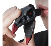 Silbato para adultos, silbato gritante,Colgante ornamental de calavera de cuervo de terror - broma de juguete con sonido escalofriante, para bolsas escolares, generador de ruido para fiestas