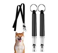 Silbato para perros, 2 unidades, silbato de entrenamiento profesional ultrasónico para perros, silbato de entrenamiento ultrasónico, silbato ajustable para perros distanciador para detener los