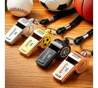 Silbato Personalizado con Nombres Silbato Arbitro de Acero Inoxidable con Cordón Regalo para Árbitro Entrenador Profesora Salvavidas Regalos Personalizados para Cumpleaños Aniversario Fin de Curso