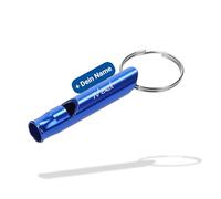 Silbato personalizado 'Echo' de aluminio, robusto silbato con llavero, idea de regalo para Navidad, eficaz silbato de mano para exteriores, deportes y entrenamiento de perros, color: azul