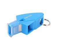 Silbato, Silbato de Baloncesto Silbato para Exteriores Silbato de Baloncesto Plástico Crujiente con Cordón y Clip para Dedo (azul claro)