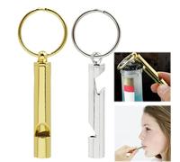 Silbato Supervivencia, Llavero con Abrebotellas y Silbido, Acero Inoxidable Abrebotellas Portátil y Silbato Emergencia para Camping, Senderismo y Actividades al Aire Libre