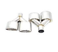 Silbato Tubo Escape Para Mercedes Para Benz Clase C W204 E W212 W211 S W221 Tubo Escape Acero Inoxidable Negro Para Punta Silenciador Para AMG(Y Silver 265)